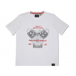 Moto Guzzi Ανδρικό T-Shirt Λευκό